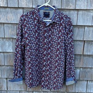 Cactus Man Ricky SinGH Red and Blue Floral Men's Shirt
